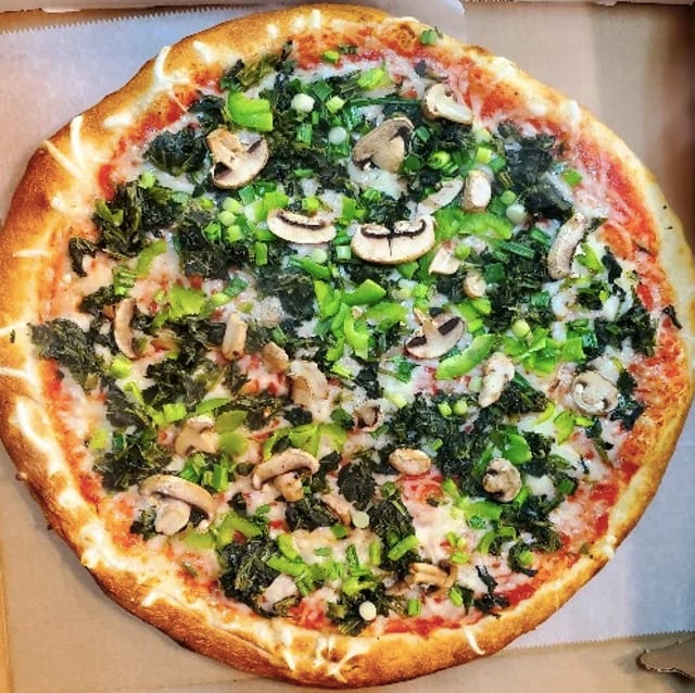Artistic Pizza's Fresh Vegetable Pizza.