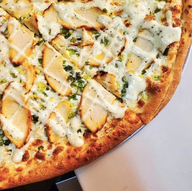 Artistic Pizza's Chicken Scallion Pizza.