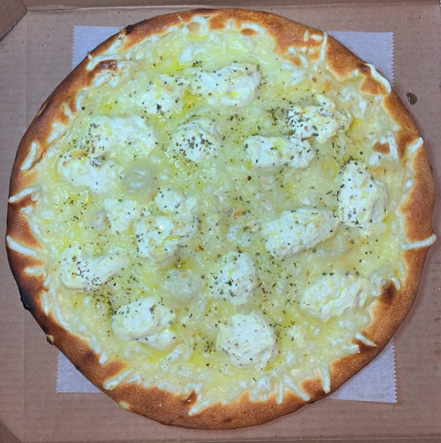 The Vegan White Pizza Pie.