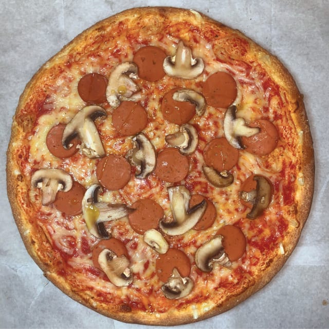 The Vegan Pepperoni & Mushroom Pie.