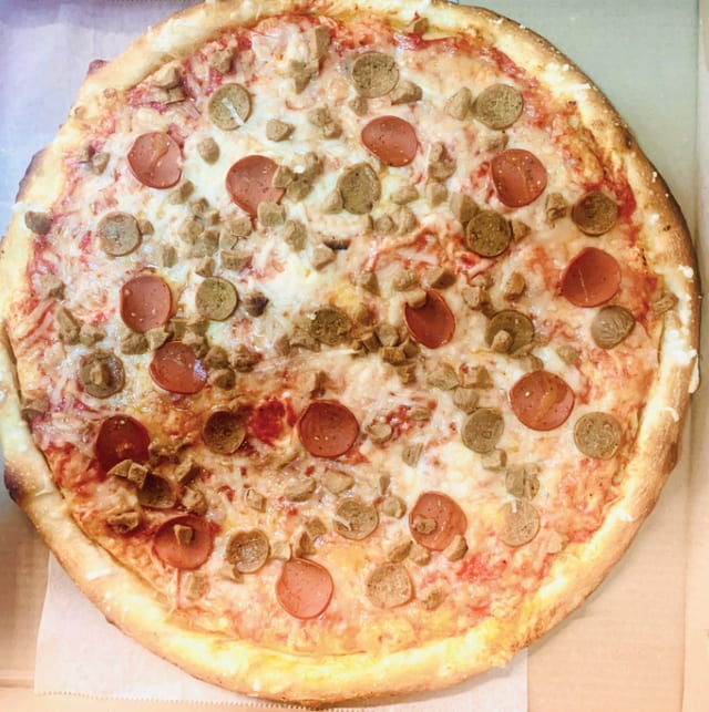 The Vegan Meat Lover Pie.