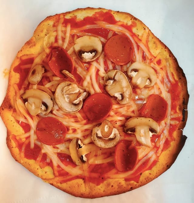 ZeroGluten Vegan Mushrooms & Pepperoni Madness.
